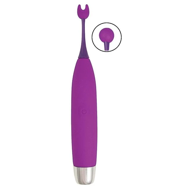 Goddess on the Spot Massager Purple - Two Tops, Two Kinds of Touch