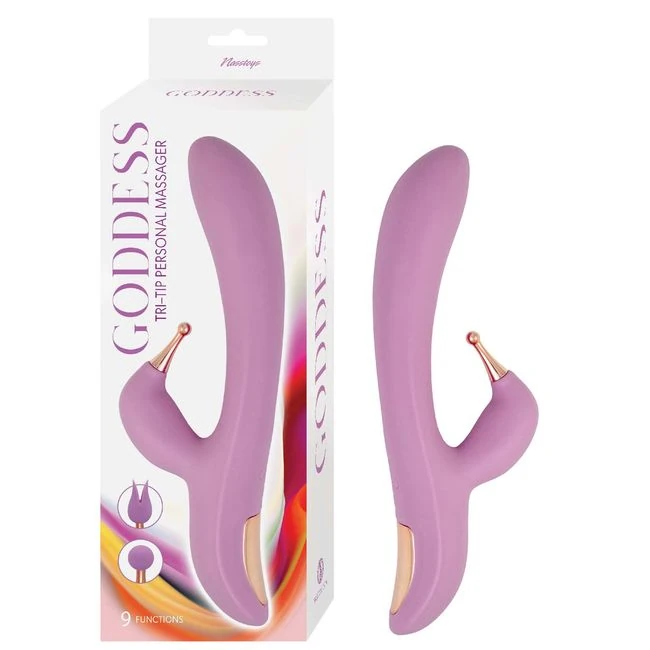 Goddess Tri-Tip Personal Massager - A Curved, Flexible Massager for Focused External Play