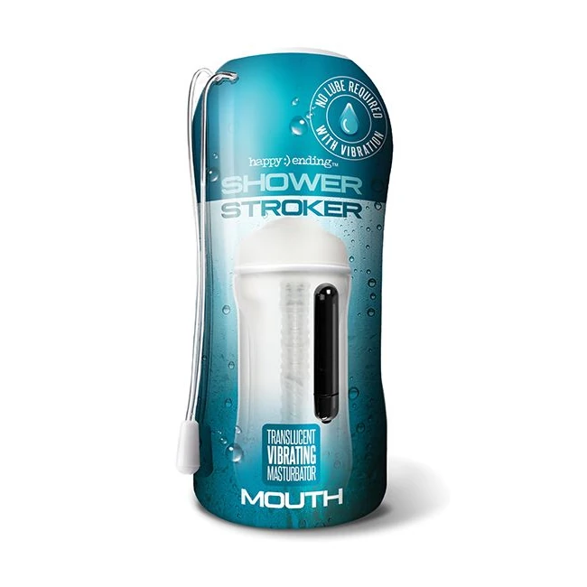 Happy Ending Vibrating Shower Stroker Mouth - Vibration Modes