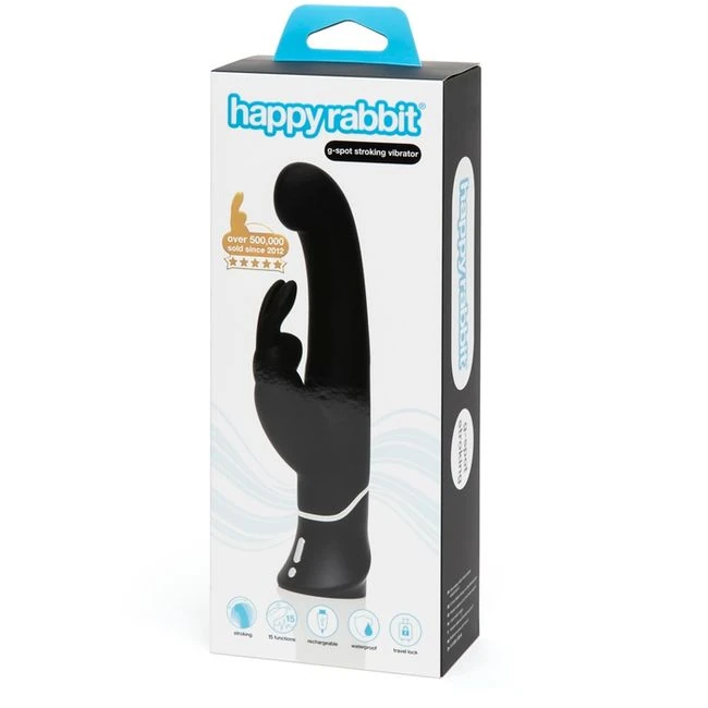 Happy Rabbit G-spot Stroker Rabbit Vibrator Black - Power & Performance