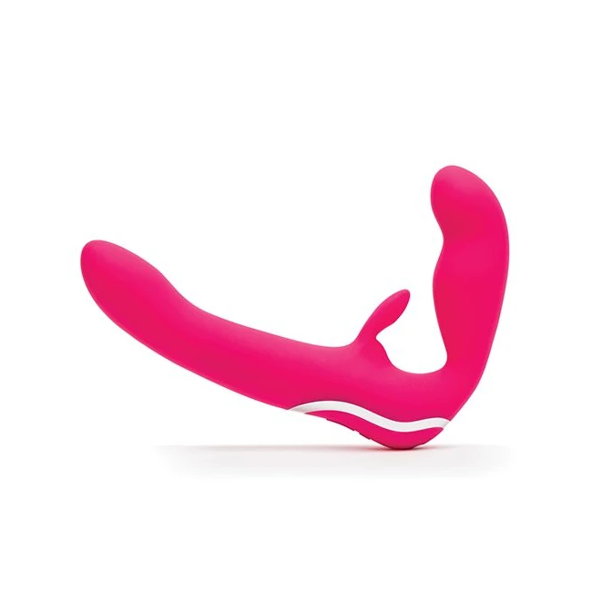 Happy Rabbit Rechargeable Pink Vibrating Strapless Strap on - How It Feels