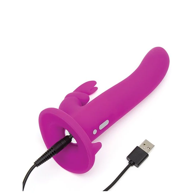 Happy Rabbit Rechargeable Vibrating Strap on Harness Set - Vibration Modes