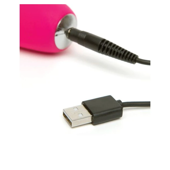 Happy Rabbit Slimline Curve Rechargeable Vibrator Pink - Physical Dimensions