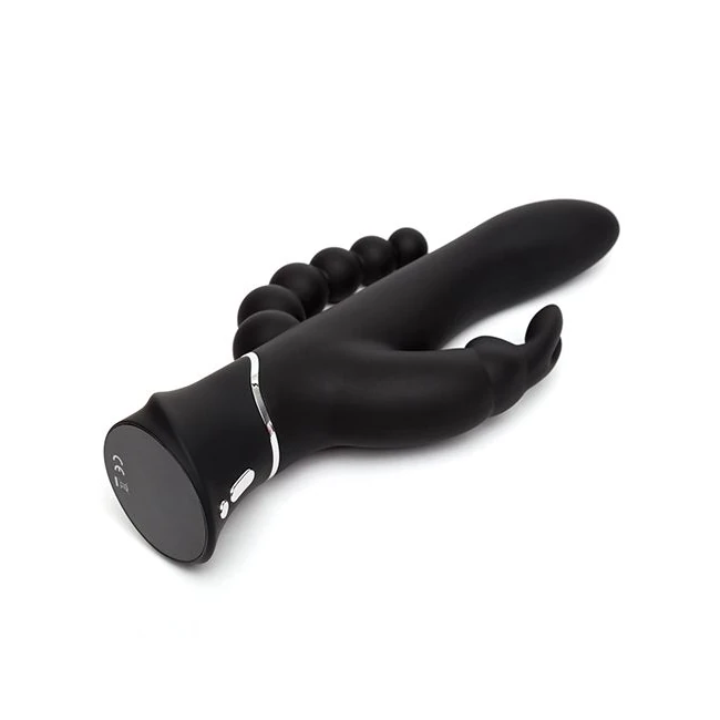Happy Rabbit Triple Curve Rechargeable Rabbit Black - Vibration Modes and Stimulation Features