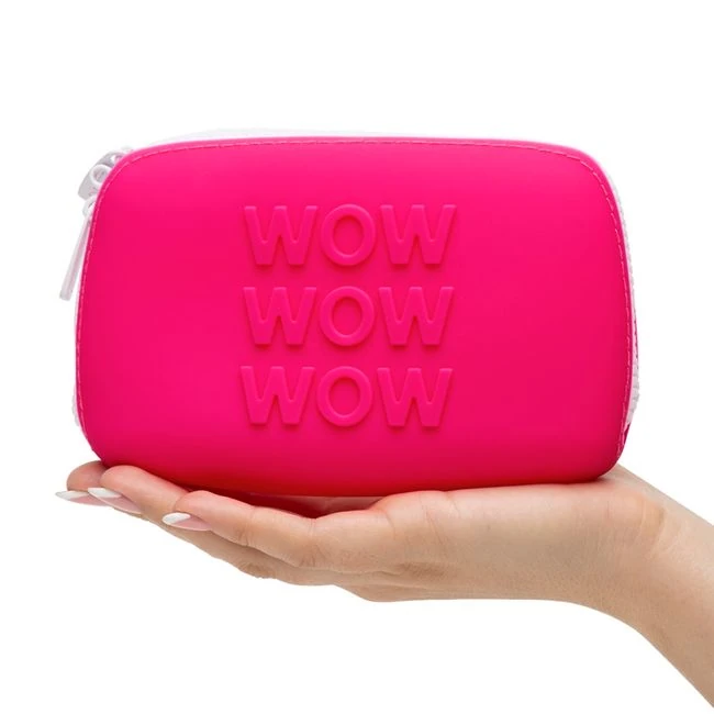 Happy Rabbit Wow Small Pink Silicone Zip Storage Bag - Overview