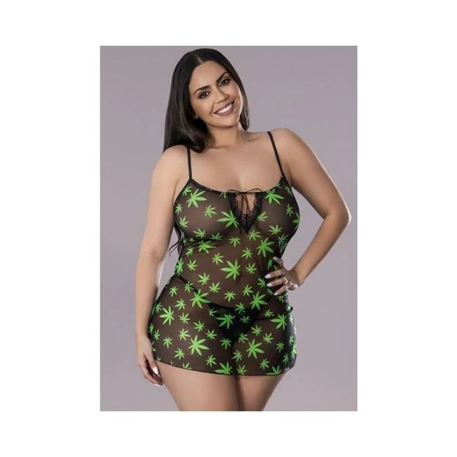 Hazy Dayz Dress & G String Set Pot Leaf - Fit & Sizing
