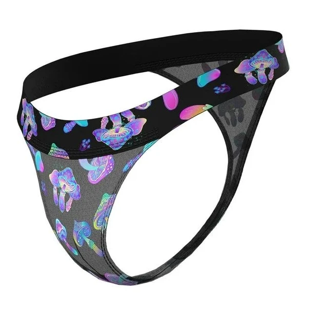 Hazy Dayz Micro Thong Mushroom - A Contour Pouch and Open Back Cut