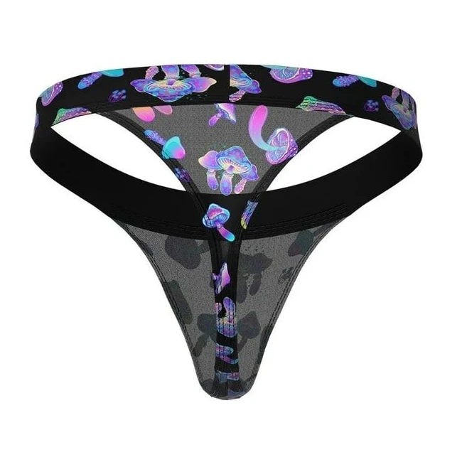 Hazy Dayz Micro Thong Mushroom - Two Sizes in the Same Microfiber