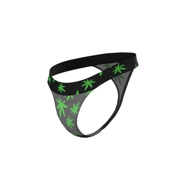 Hazy Dayz Micro Thong Potleaf - Reinforced Seams and a Stretch Waistband