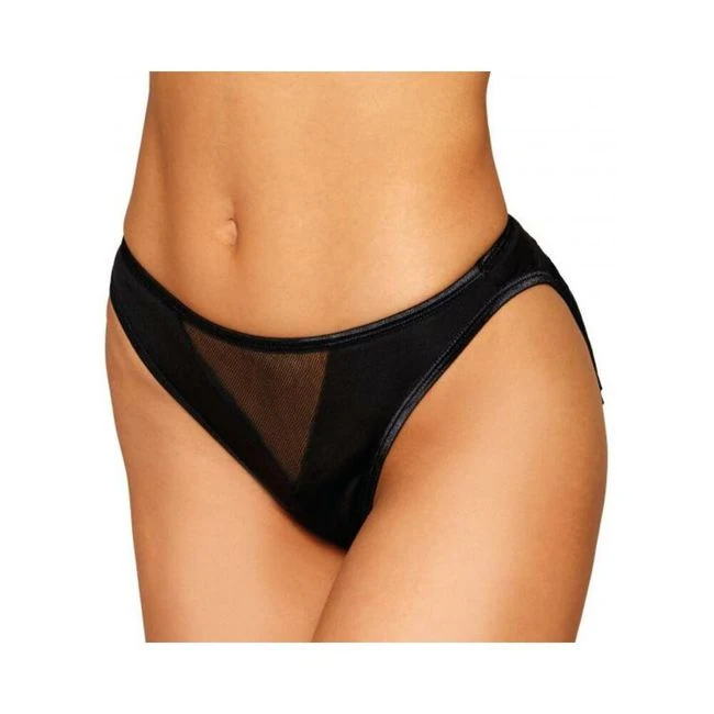 Heart Back Panty W/ Fringe Black - Fabric & Feel