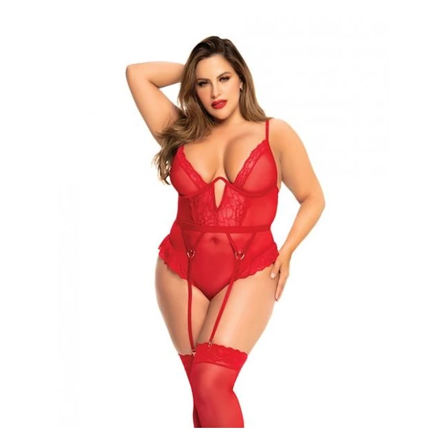 Heart Lace Underwire Bodysuit Red 1x/2x - What Is the Heart Lace Underwire Bodysuit Red 1x/2x?