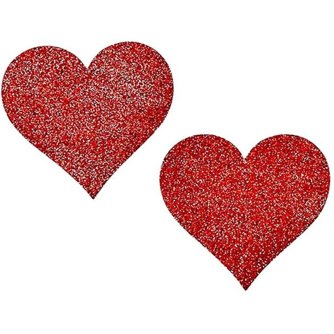 Heart Shaped Glitter Pasties - Fabric & Feel