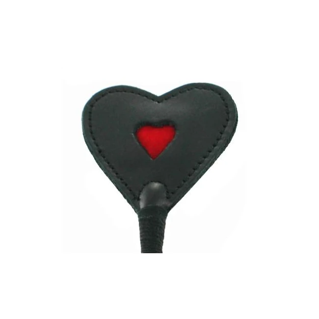 Heart Tip Crop Black with Red Detail - Hardware & Fasteners