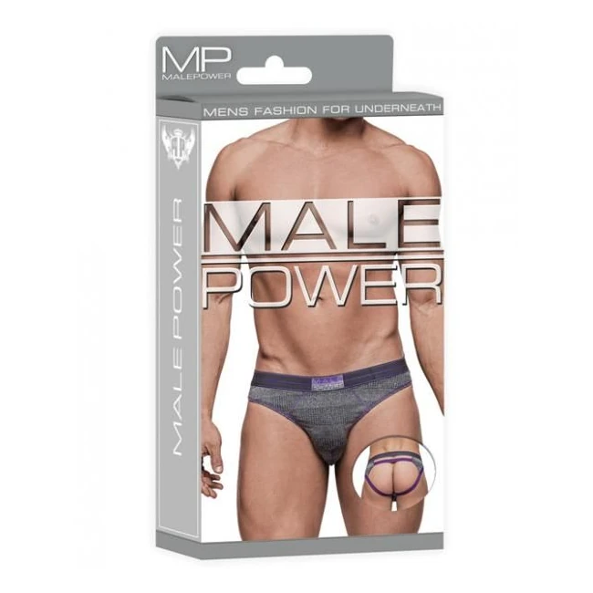 Heather Haze Cutout Jock Strap Gray S/m - Overview