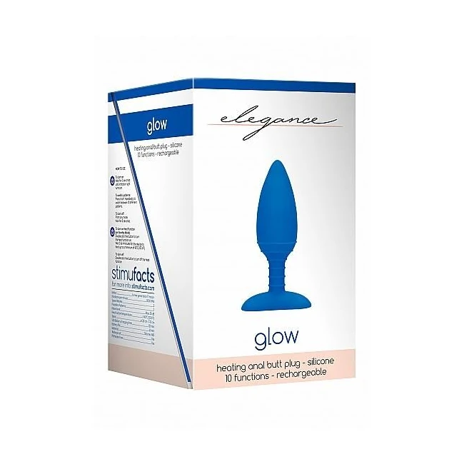 Heating Anal Butt Plug - Glow - Blue - Shape & Comfort