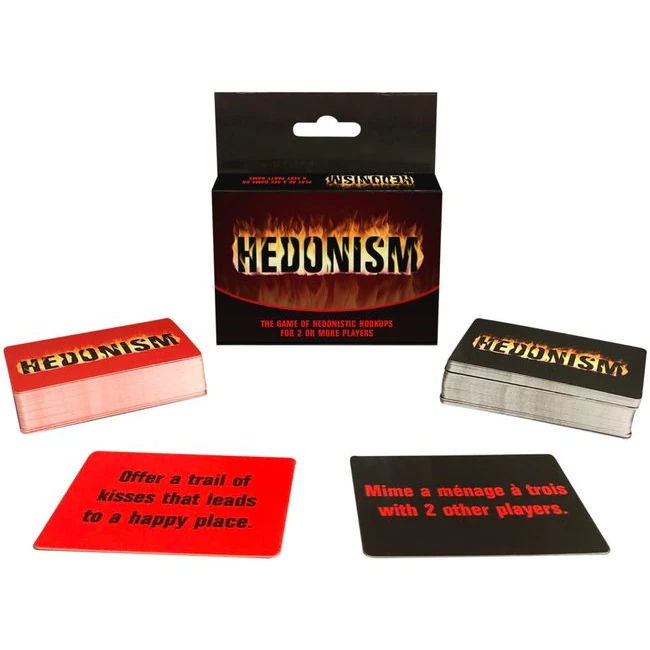 Hedonism Card Game - Light card stock in the hand