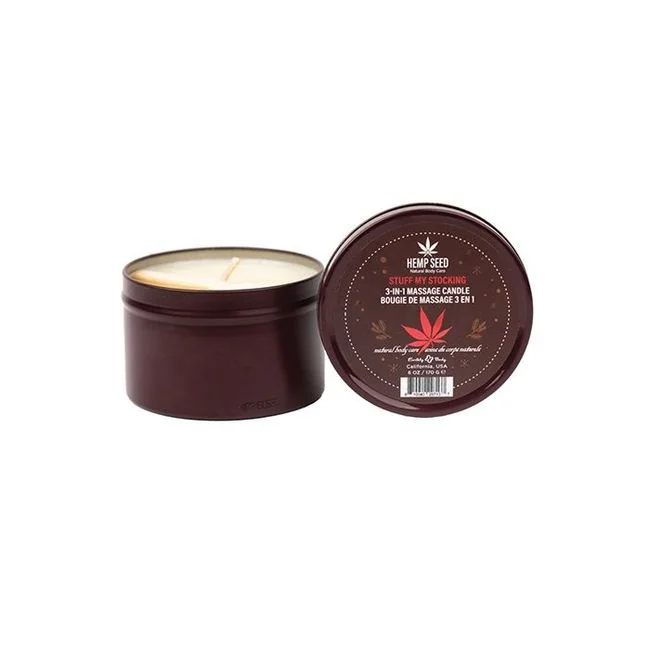 Hemp Seed 3-in-1 Massage Candle 6oz - Hemp Seed 3-in-1 Massage Candle by Earthly Body