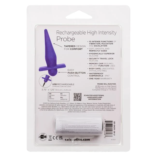 High Intensity Probe Purpl Rechargeable - Vibration Modes and Stimulation