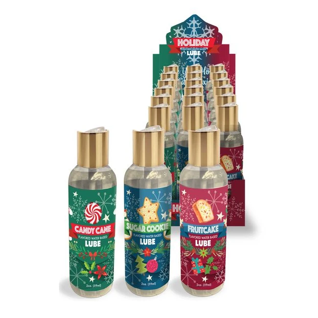 Holiday Water Based Lube Display - Formula, Feel and Flavors