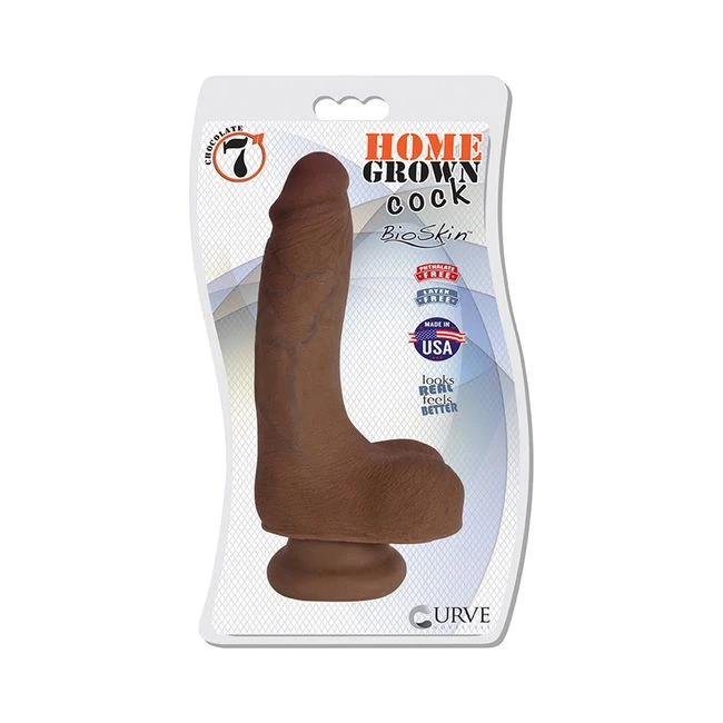 Home Grown Cock Chocolate Brown Dildo - Shape & Texture
