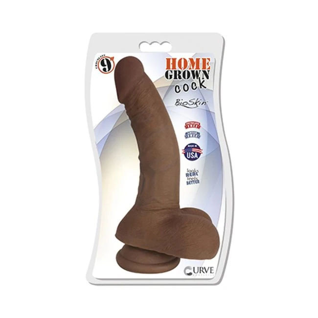 Home Grown Cock Chocolate Brown Dildo - Material Feel