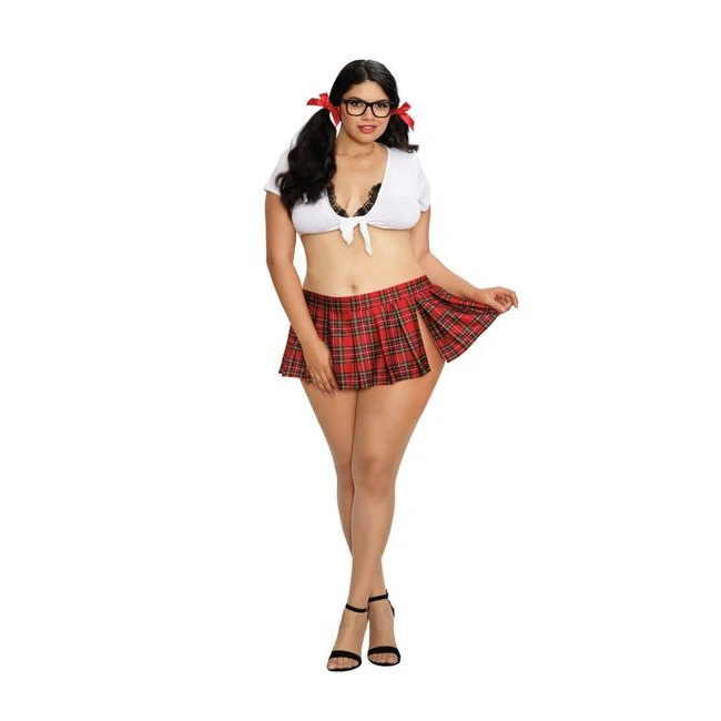 Homeroom Hottie White Red Queen Size - Fit & Sizing