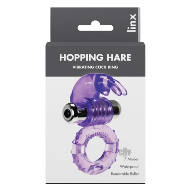 Hopping Hare Rabbit Cock Ring Purple Linx - Shared Stimulation From a Single Ring