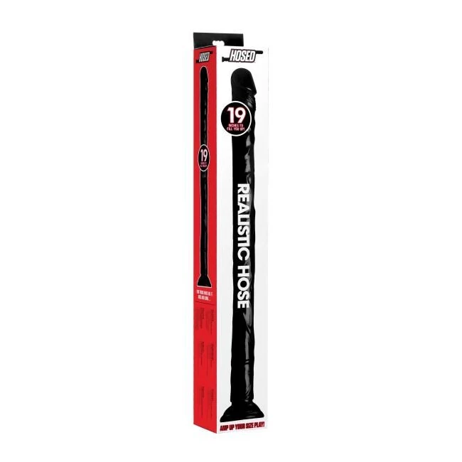 Hosed 19 Inches Realistic Anal Dildo Black - Material & Feel