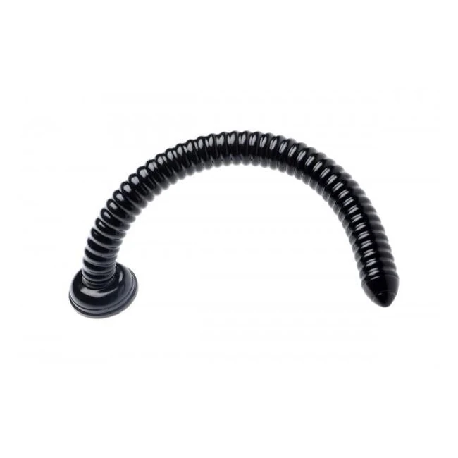 Hosed 19 Inches Ribbed Anal Snake Black Probe - Material & Safety