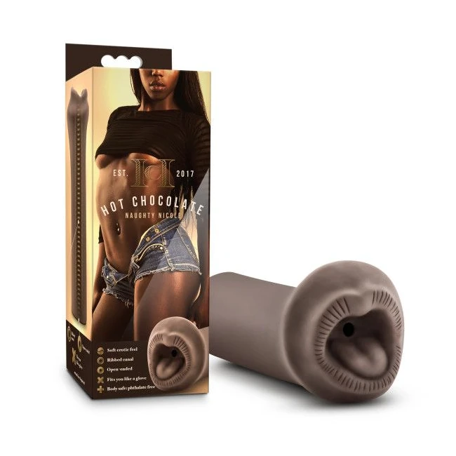 Hot Chocolate Naughty Nicole Mouth Stroker - Internal Texture & Stimulation
