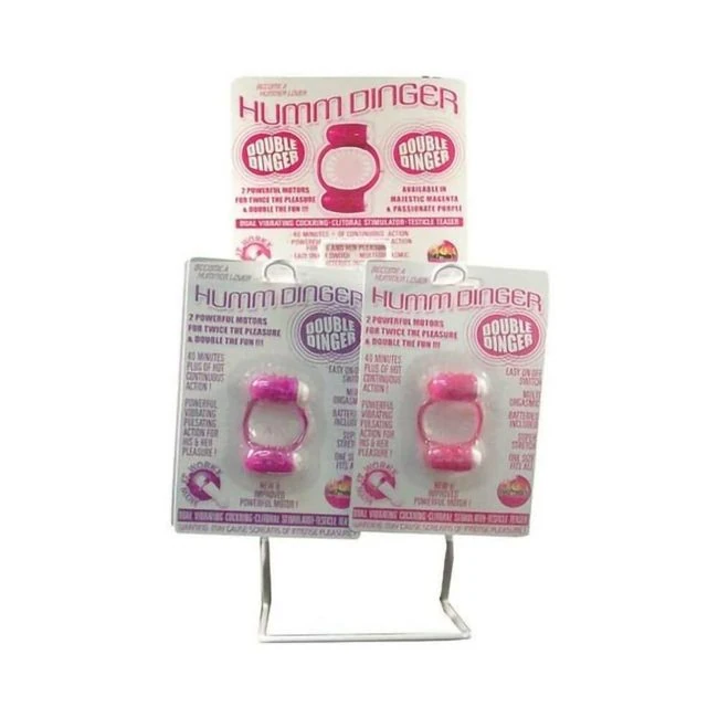 Humm Dinger Double Dinger Cockring (assorted Display) - Overview