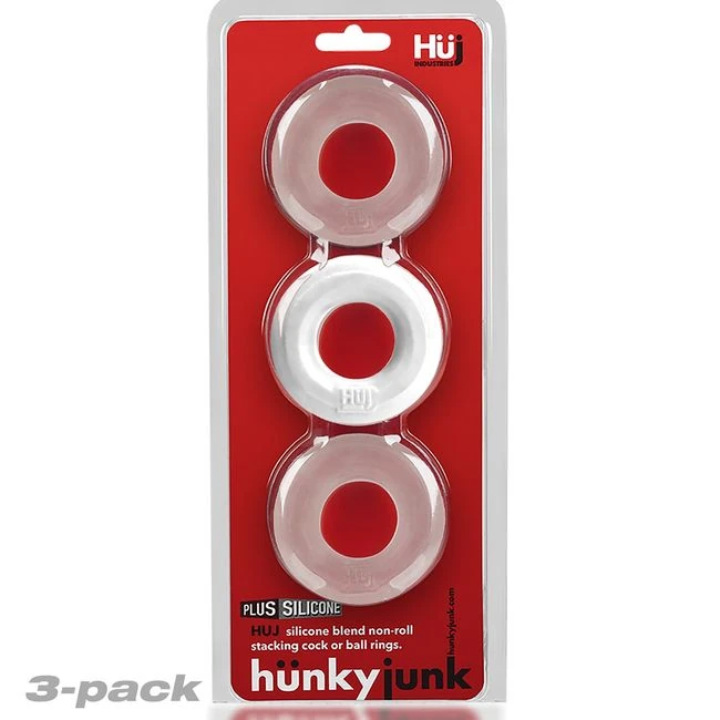 Hunkyjunk Huj C-Ring 3pk White Ice & Clear - What Stands Out