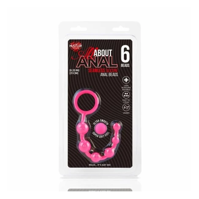 Hustler Anal Beads 6 Balls Pink Silicone - Material & Safety