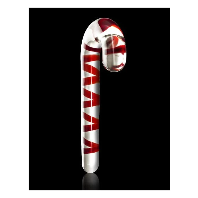 Icicles No. 59 Hand Blown Glass Massager Candy Cane - Elegant Hand Blown Glass Design
