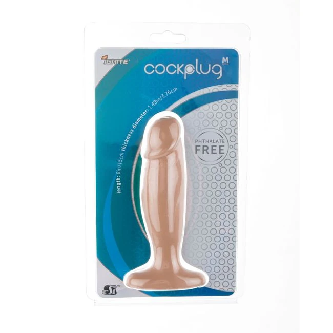 Ignite Medium Cock Plug Flesh - Shape & Texture