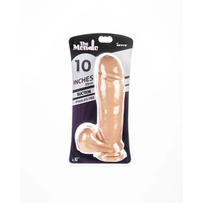 Ignite Thick Cock W/balls & Suction Flesh 10in - Shape & Texture