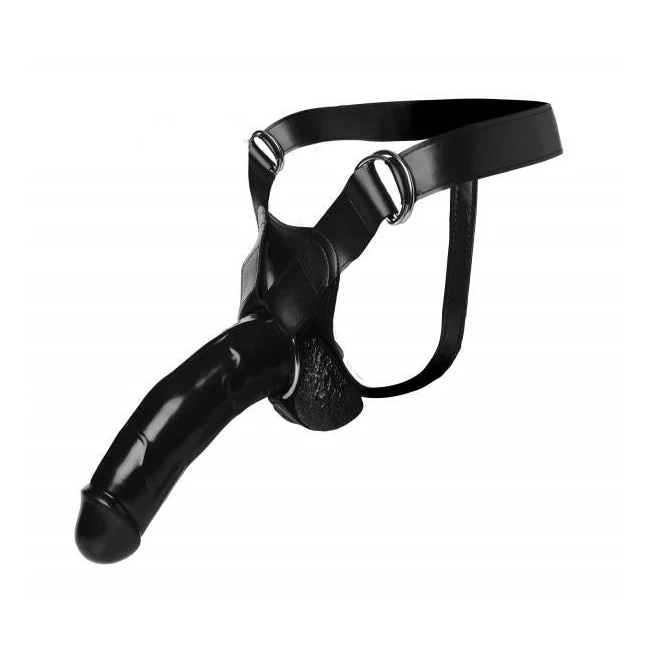 Infiltrator Ii Hollow Strap on with 9 Inches Dildo Black - Material Feel & Construction