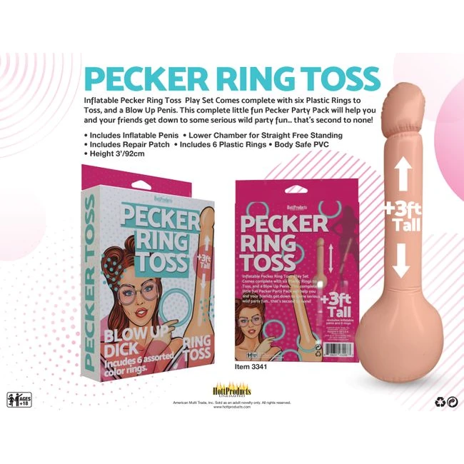 Inflatable Pecker Ring Toss - Key Details