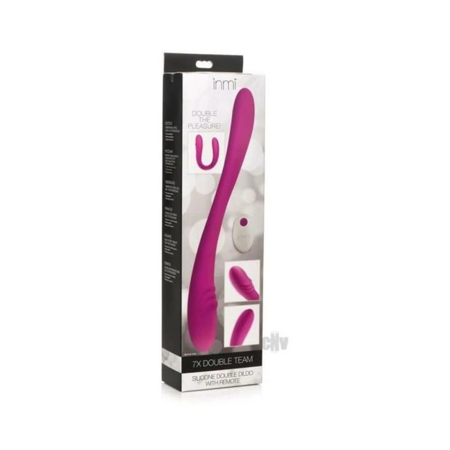 Inmi 7x Double Down Dildo W/remote - Shape & Texture