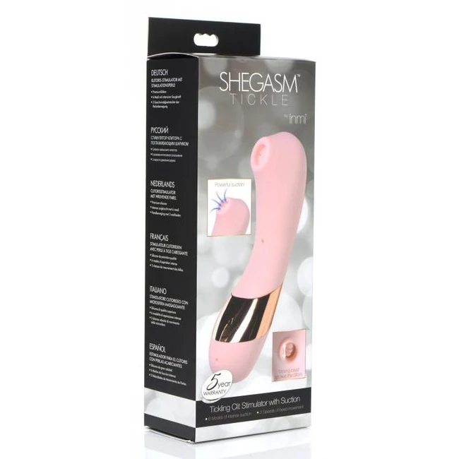 Inmi Shegasm Tickling Clit Stimulator W/ Suction - Vibration Modes and Stimulation