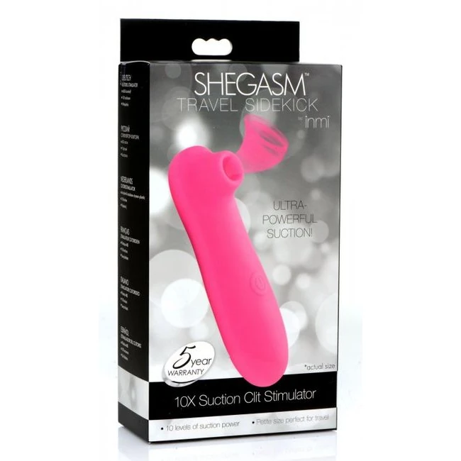 Inmi Shegasm Travel Sidekick 10x Suction Clit Stim - Vibration & Suction Modes