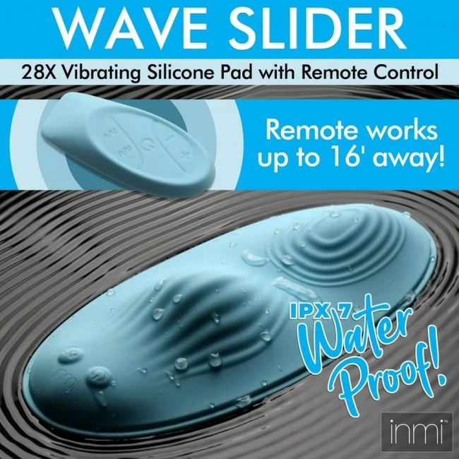 Inmi Wave Slider 28x Vibrating Silicone Pad W/ Remote - Experience Hands-Free Pleasure with the Inmi Wave Slider