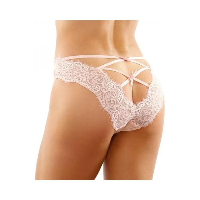 Ivy Lace Bikini Panty With Lattice Cut-out Back - Fabric & Feel