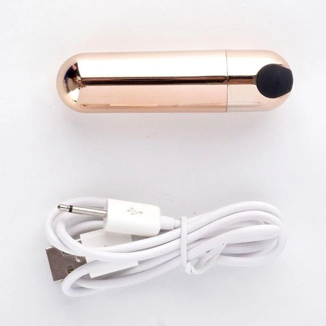 Jayden Rose Gold Rechargeable Vibrating Erection Ring - A Stretchy Ring Built for Two