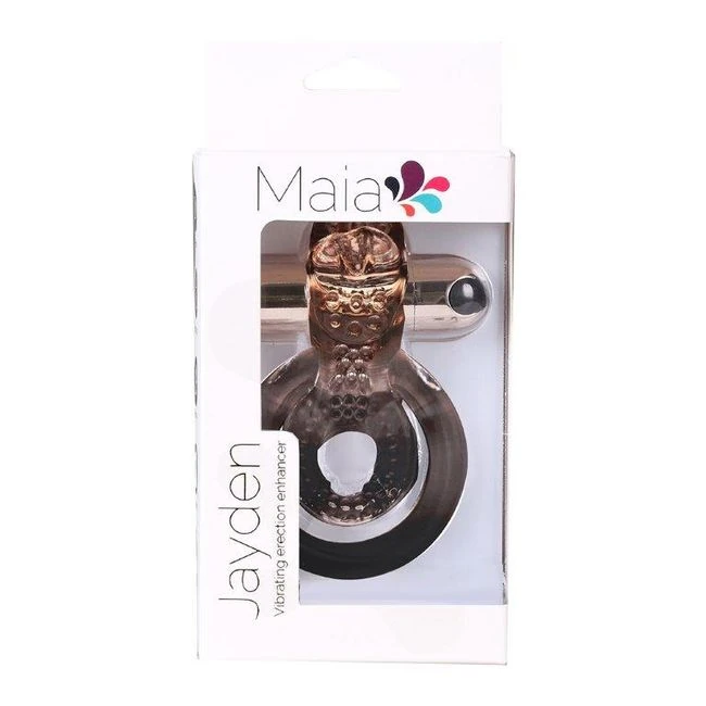 Jayden Rose Gold Rechargeable Vibrating Erection Ring - USB Charging Through a Silicone Port