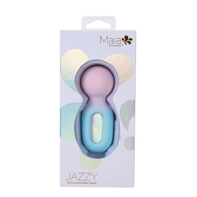 Jazzy Mini Wand Blue-Pink - Sixteen Settings of Deep, Rumbly Vibration