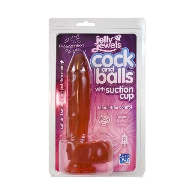 Jelly Cock & Balls W/suction Cup - Size & Compatibility