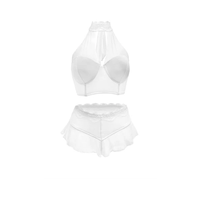 Jennifer Halter Top and Panty Powder White 3x - Fabric & Feel