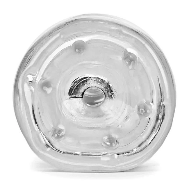 Jerk Jack Off Toy Clear - Ribbed Internal Channel and Suction Grip