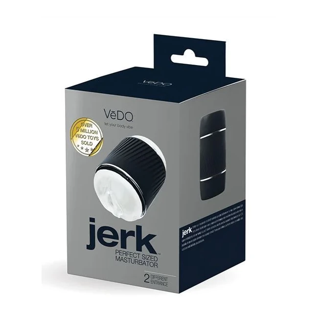 Jerk Masturbation Sleeve Black with Sleeve - Product Description